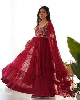 Designer Fox Georgette Anarkali Suit Set