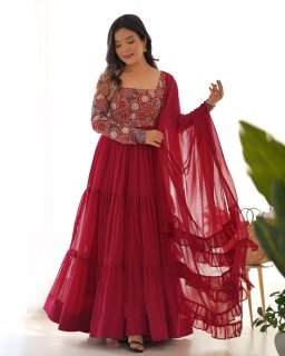 Designer Fox Georgette Anarkali Suit Set