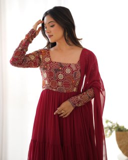 Designer Fox Georgette Anarkali Suit Set