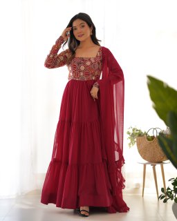 Designer Fox Georgette Anarkali Suit Set